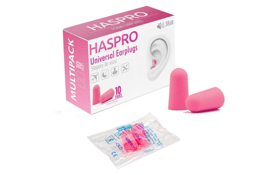 Пінні беруші для сну Haspro Multipack 10 пар рожевого кольору
