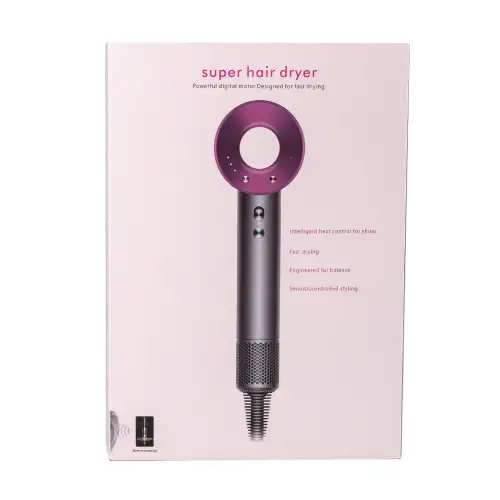 Фен-стайлер для волосся 6 в 1 Magic Hair Supersonic Premium 5 насадок, фуксія