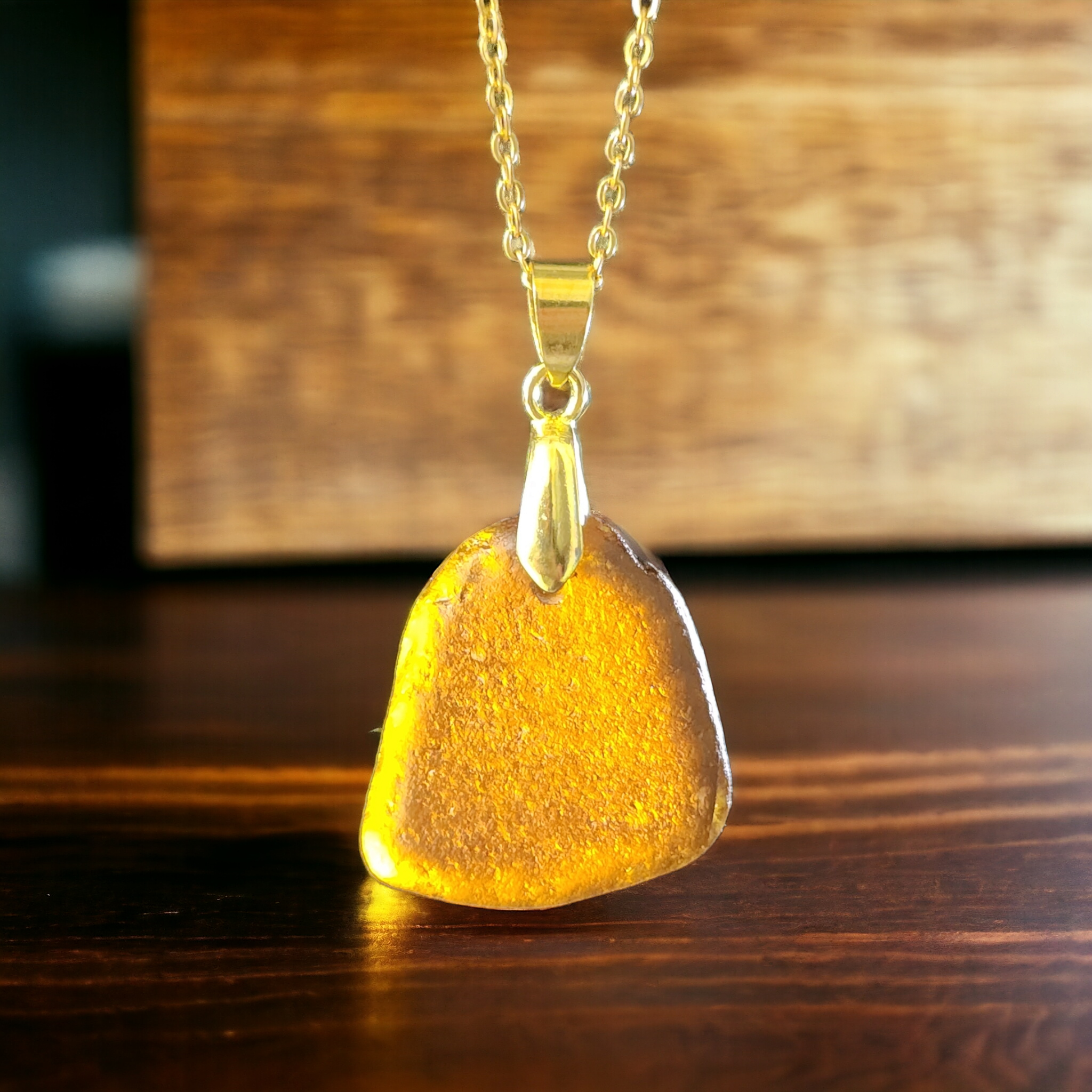 Autumn Sea Glass Necklace-copy