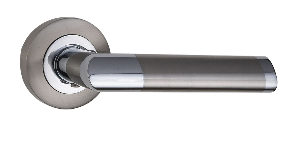 Ручка дверна SIBA Triesta матовий нікель-хром на розетці R01 
