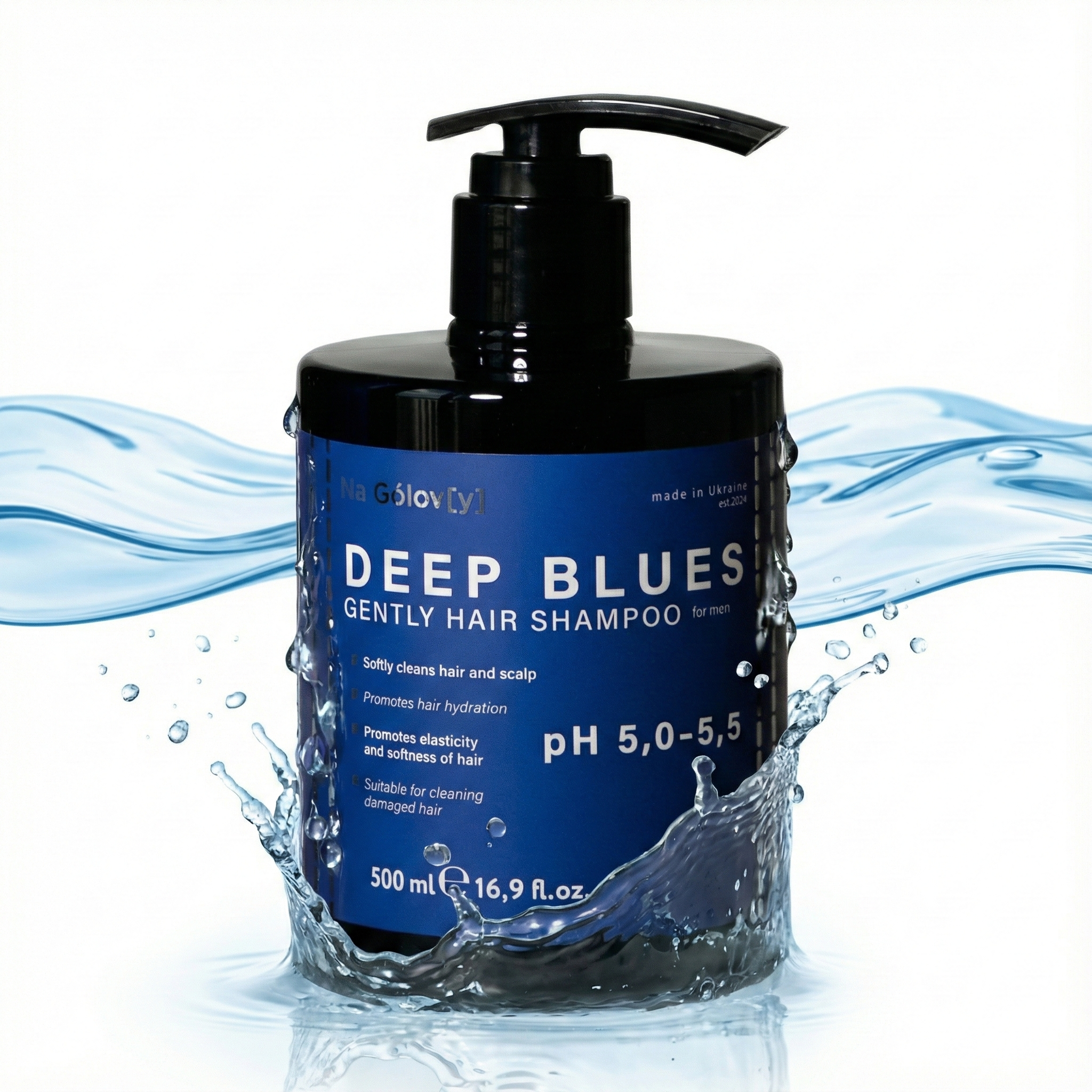 М'який шампунь для чоловіків DEEP BLUES 500 мл