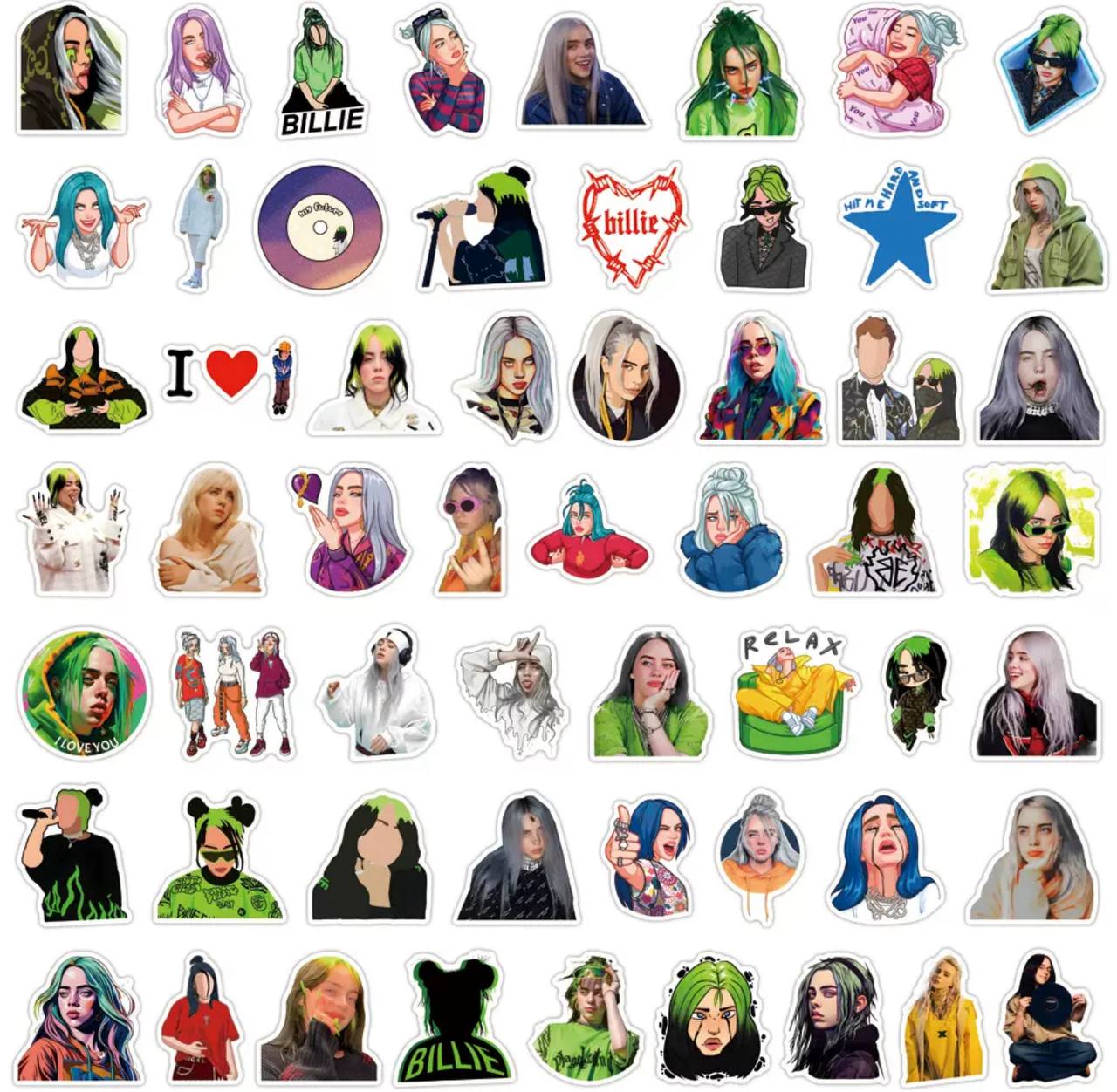 Набір стікерів Billie Eilish (Біллі Айліш) – 110 шт.
