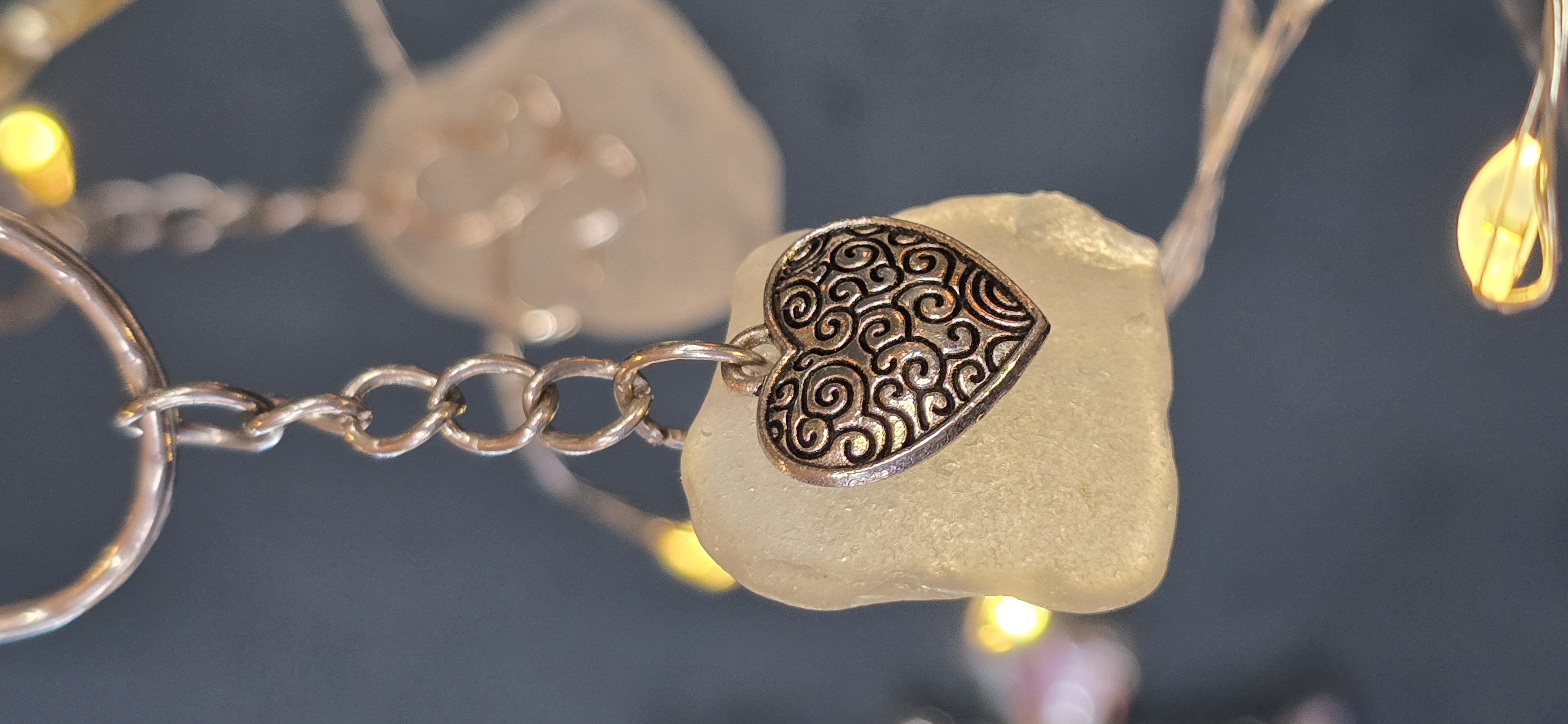 Glass Heart Keychain