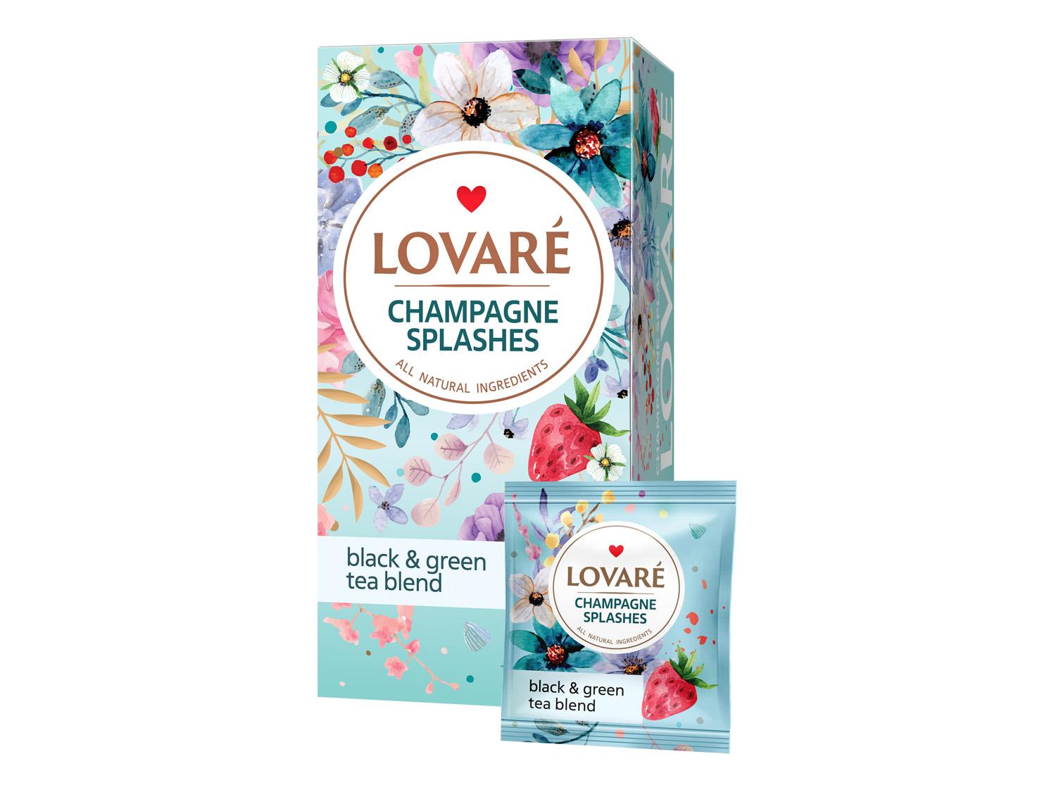Чай чорний та зелений Champagne Splashes Lovare  24х2г