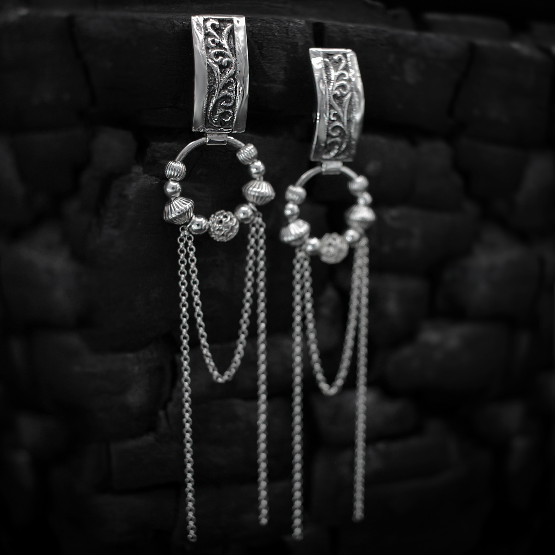 Сережки з намистинами