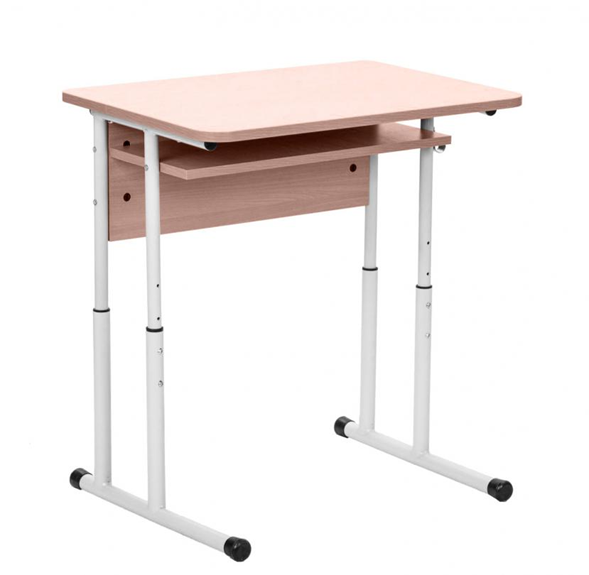 Стіл учнівський 1-місний з полицею, регулюється на ростові групи № 4-6 KOMODO