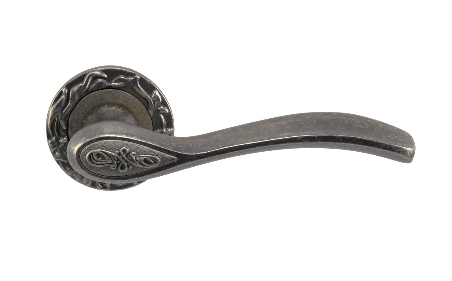 Ручка дверна SIBA Julia античне срібло на розетці R07
