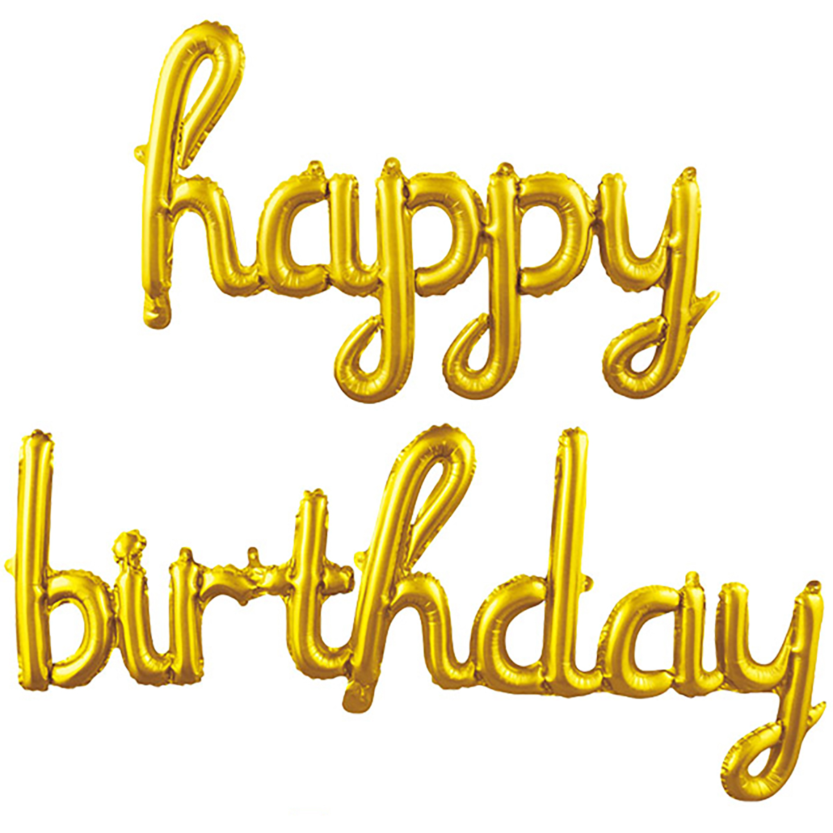 Фольговані кульки "Happy birthday" gold письмові