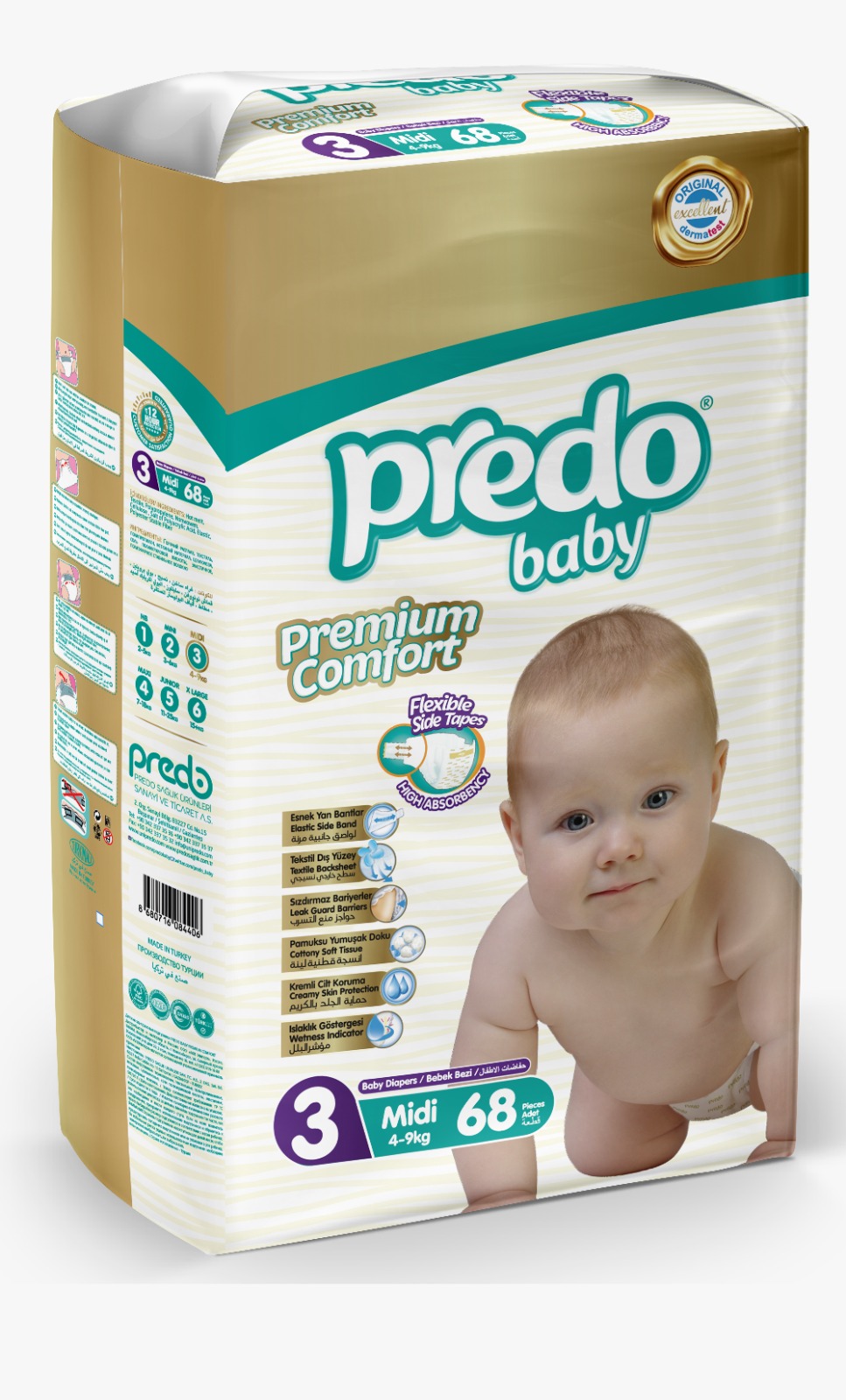 Predo Baby Premium Comfort Midi 68 szt.