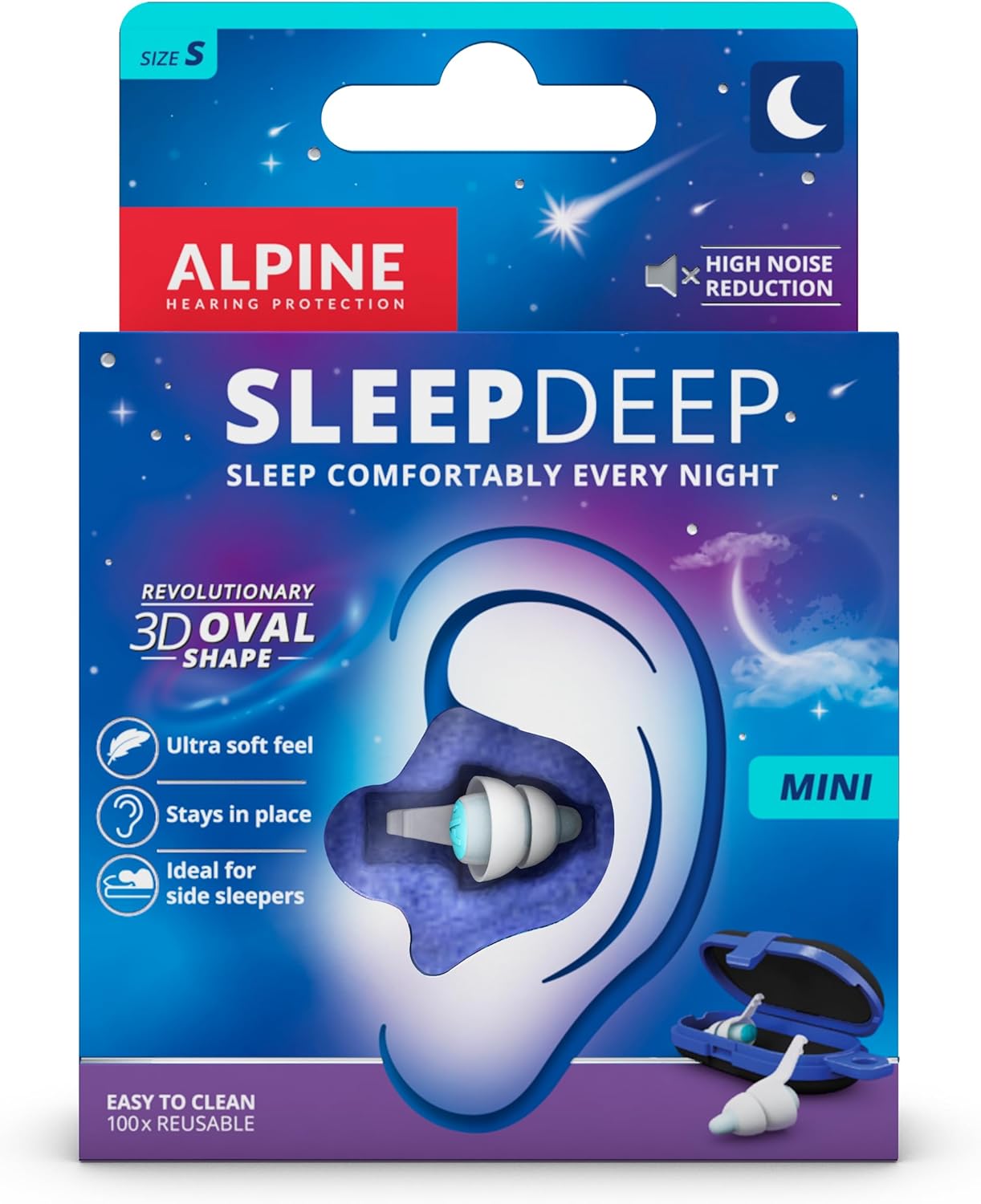 Беруші для сну Alpine SleepDeep розмір S SNR 27 дБ