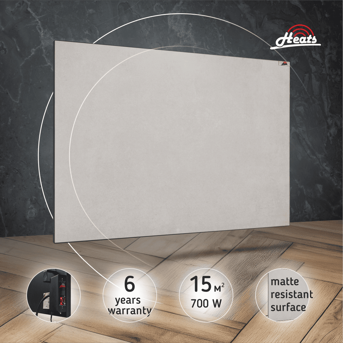 Ceramic Heater Heats 700 Loft with Thermostat