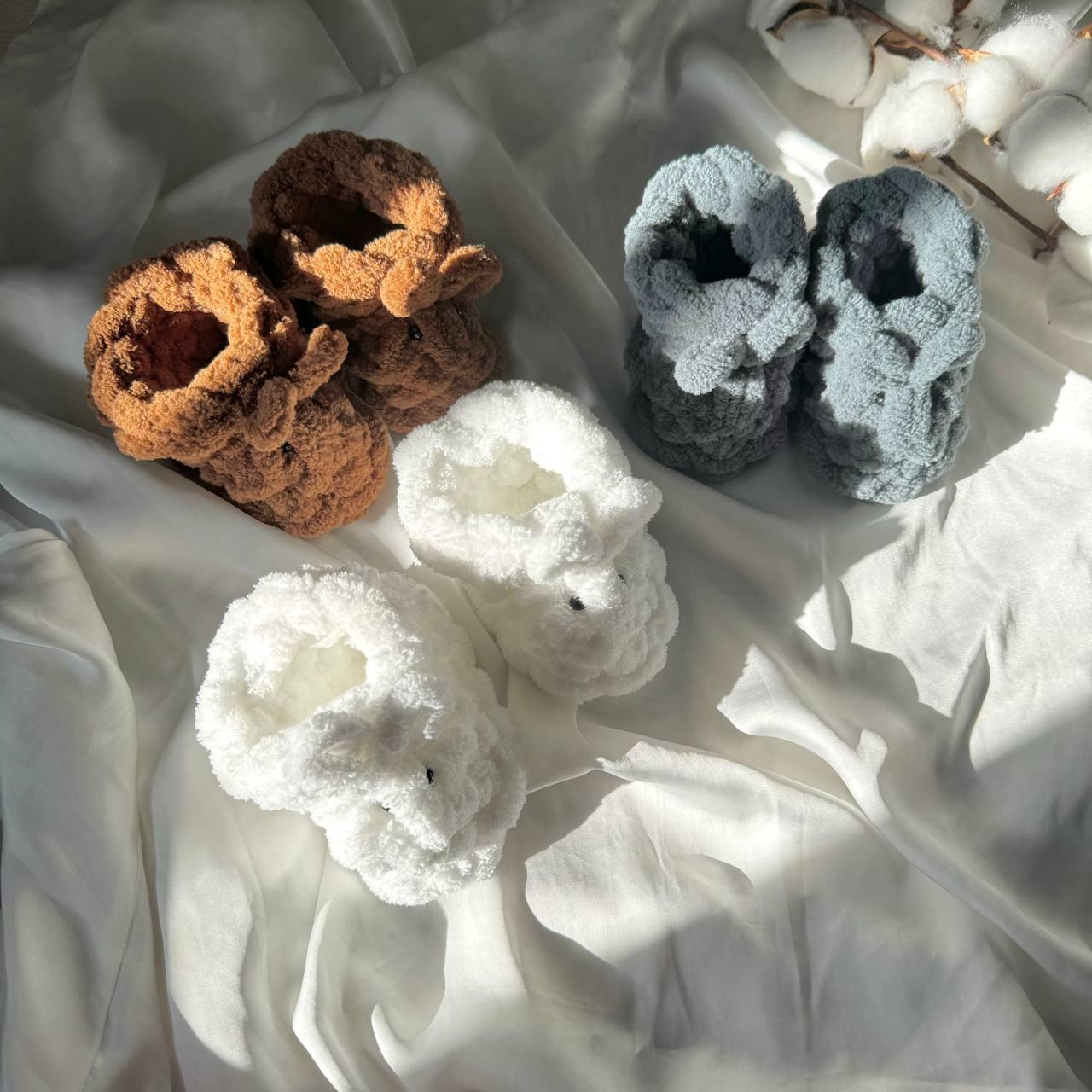 Пінетки для новонародженого зайчики