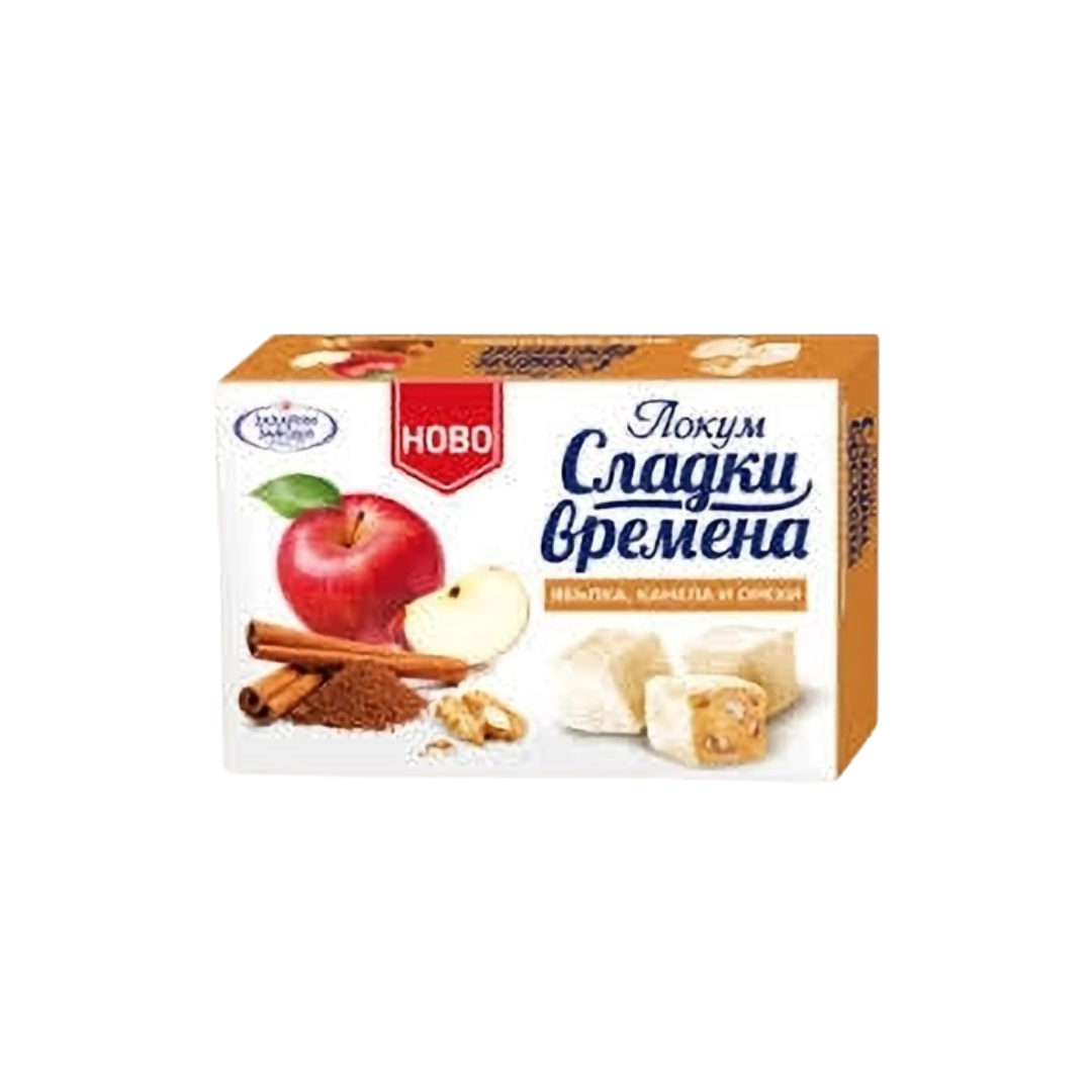 🇧🇬 "Zaharni Zavodi" Delicias turcas manzana, canela y nueces, 140 g.
