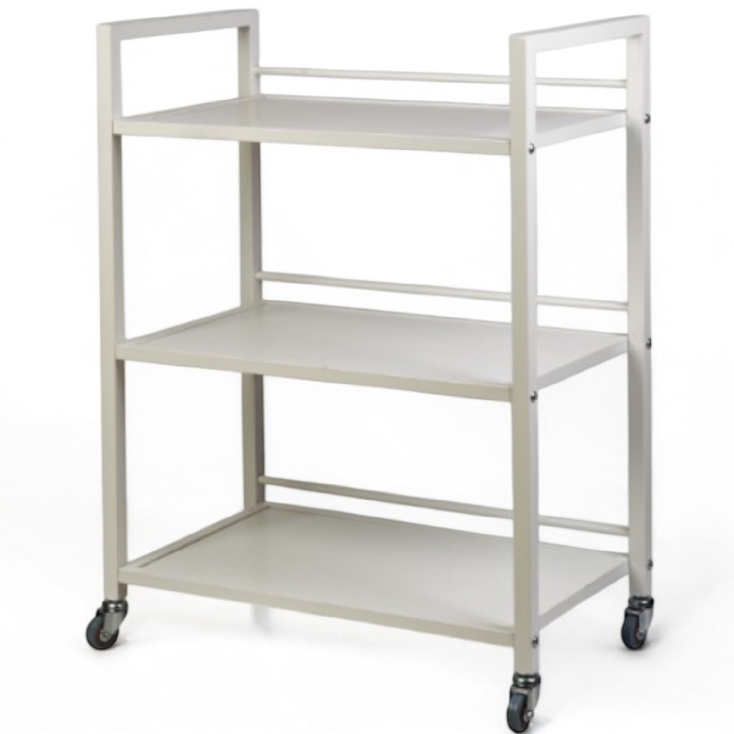 Візок косметологічний з ЛДСП полицями, білий