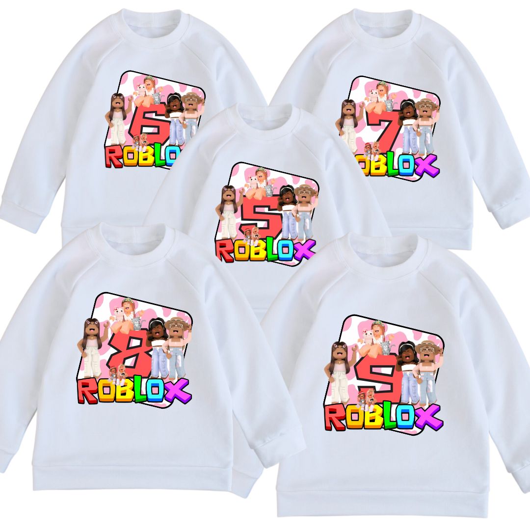 Світшот з принтом Roblox girl - 5, 6, 7, 8, 9 років