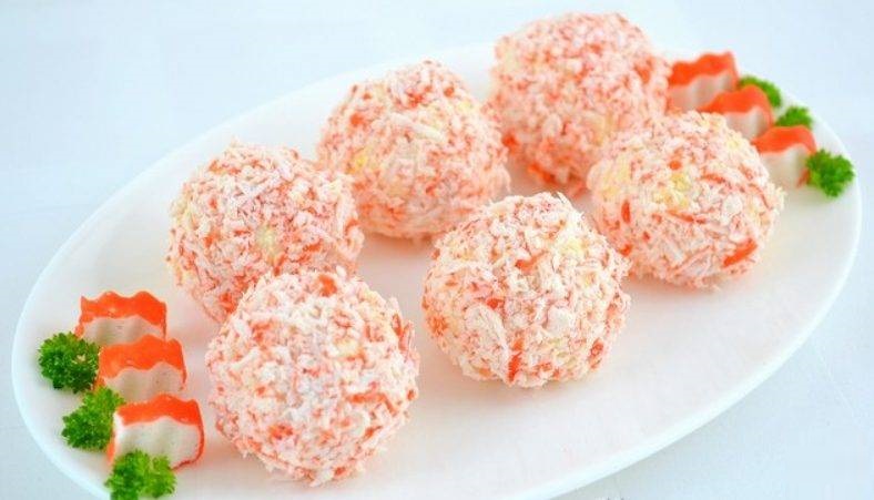 Сирні кульки з крабовими паличками
