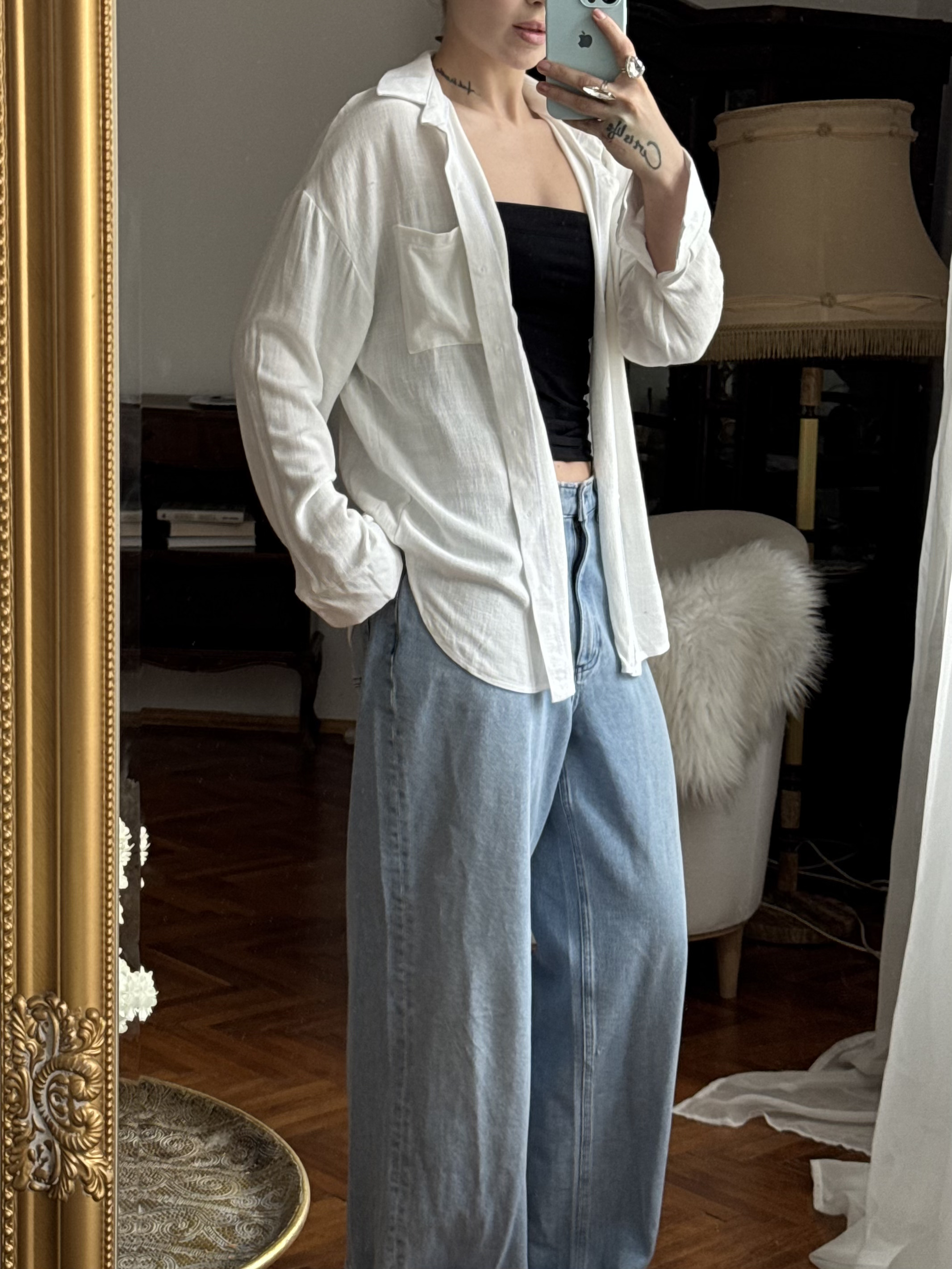 Сорочка льон біла