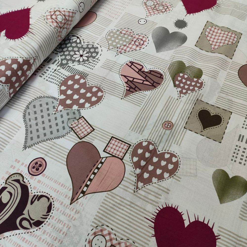 Тканина Голд Euro - Сердця різні