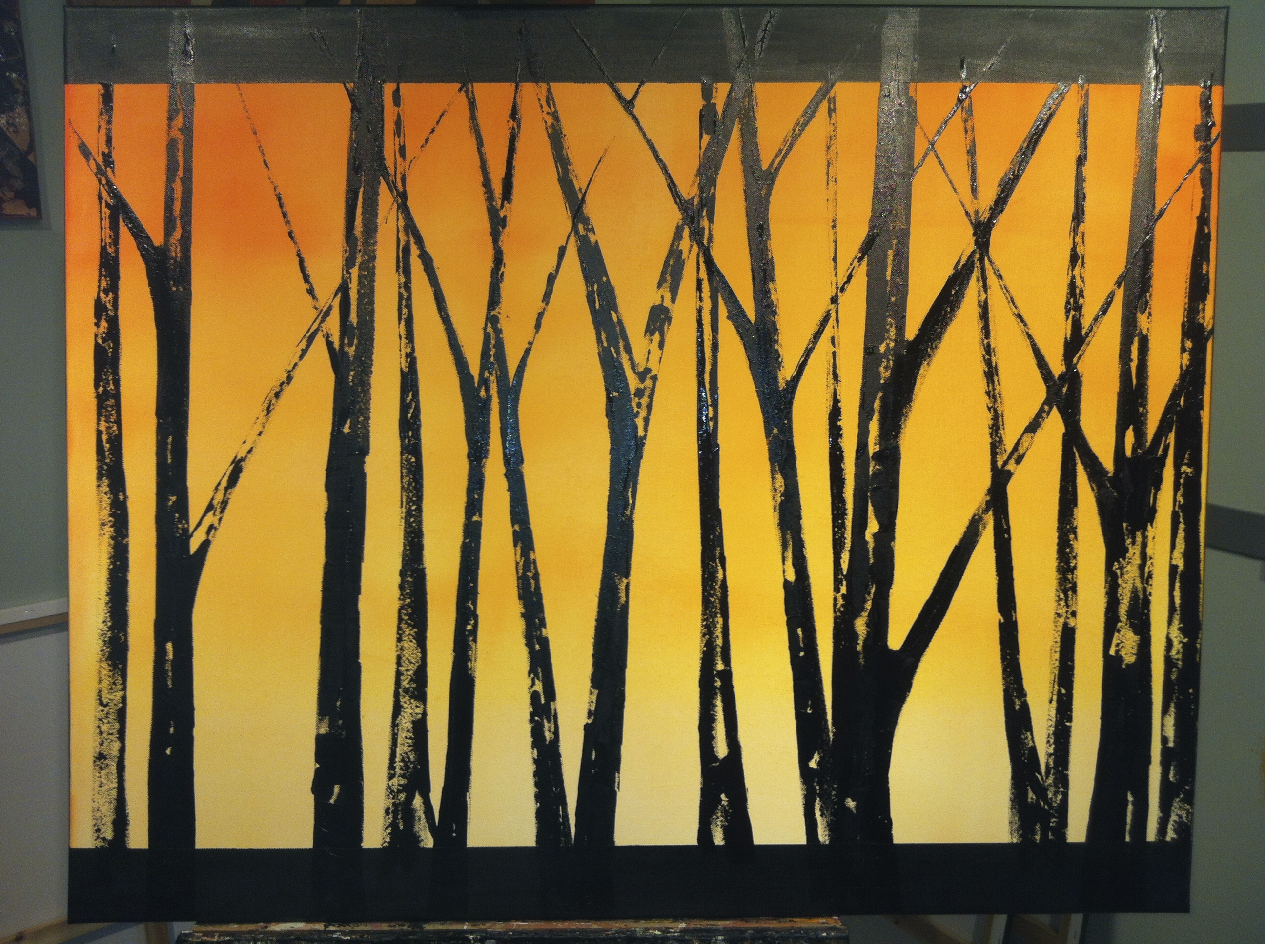 Forest Warmth - Original Acrylic Painting 