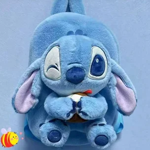 Рюкзак дитячий Stitch зі знімною іграшкою Стіч Синій