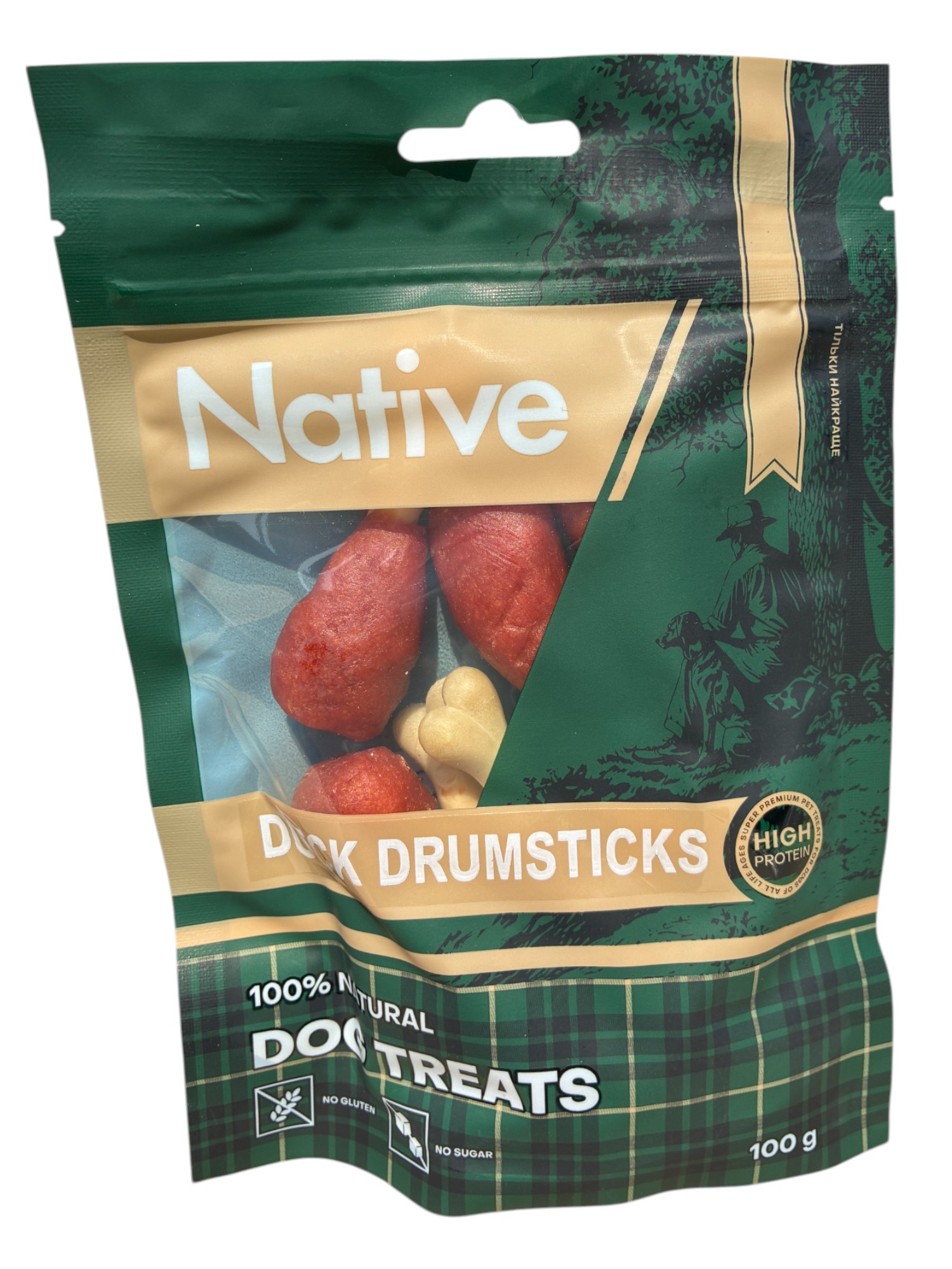 Native Dog Treats Sticker Duck Drumsticks Качині гомілки 100 г(22023)