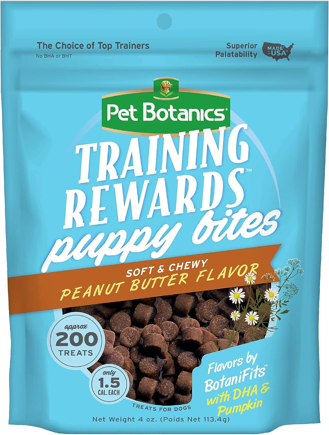 Pet Botanics 4 oz. Pouch Training Rewards Puppy Bites Soft & Chewy