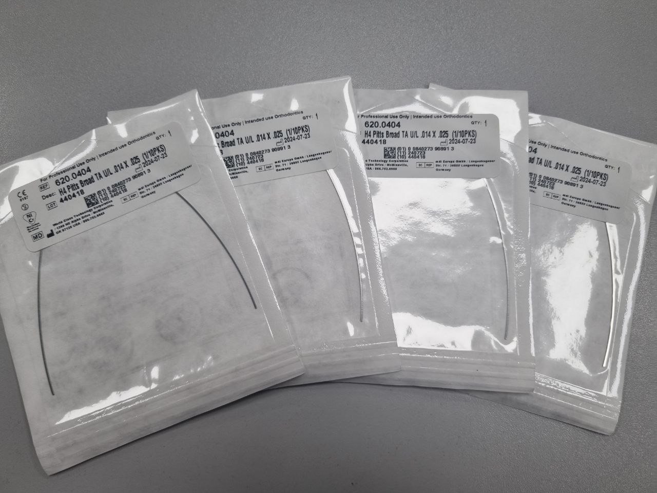 Дуги ортодонтичні Pitts Broad 014*025 TA Upper-Lower