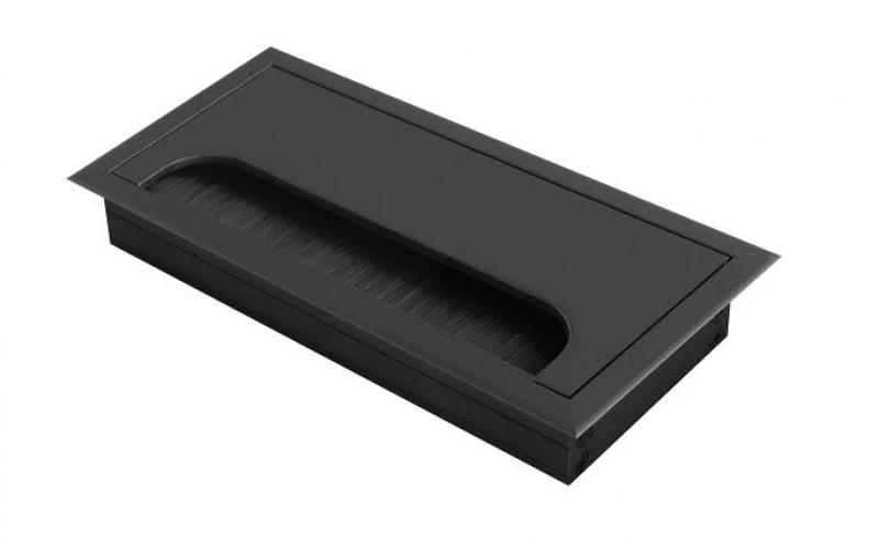 Заглушка для дротів з щіткою, заглушка для кабелю 80/160 мм. біла чорна