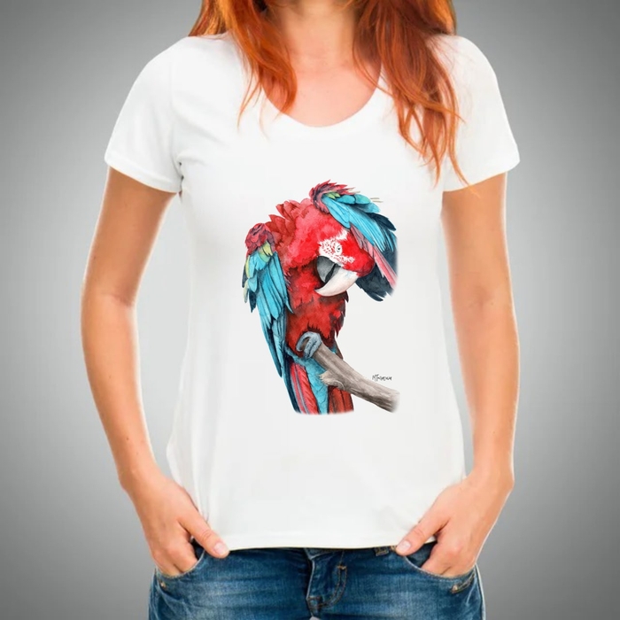 Авторська футболка Папуга
