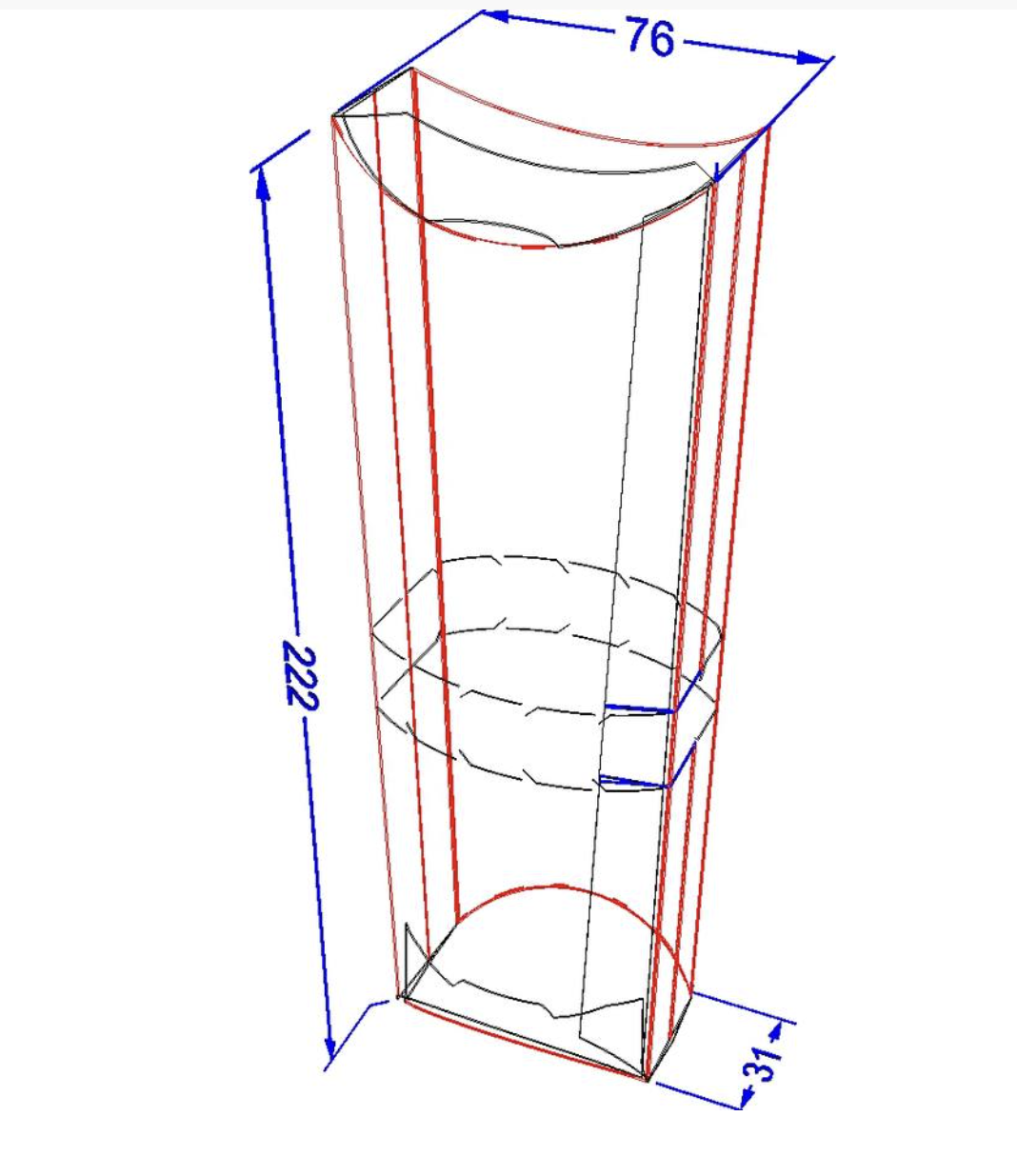 Лаваш Ролл крафт для шаурми, буріто, хот-догів, 222×31×76 мм, 50 шт