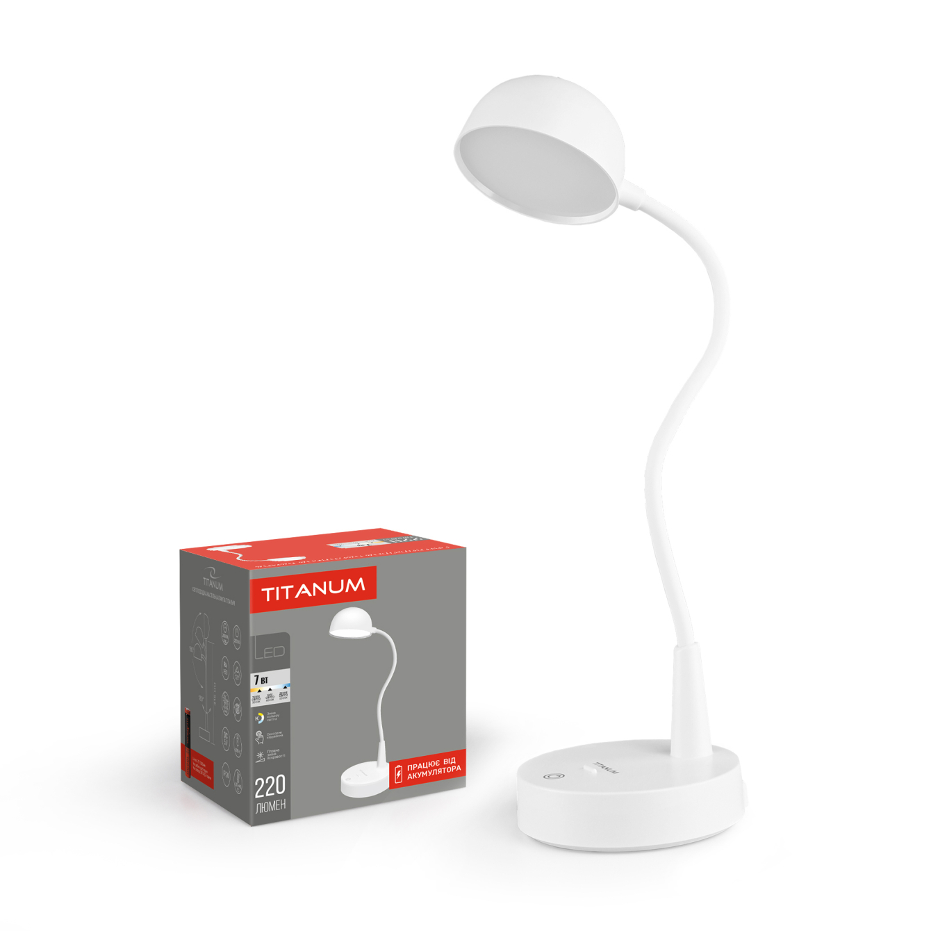 Лампа LED настільна з акумулятором TITANUM