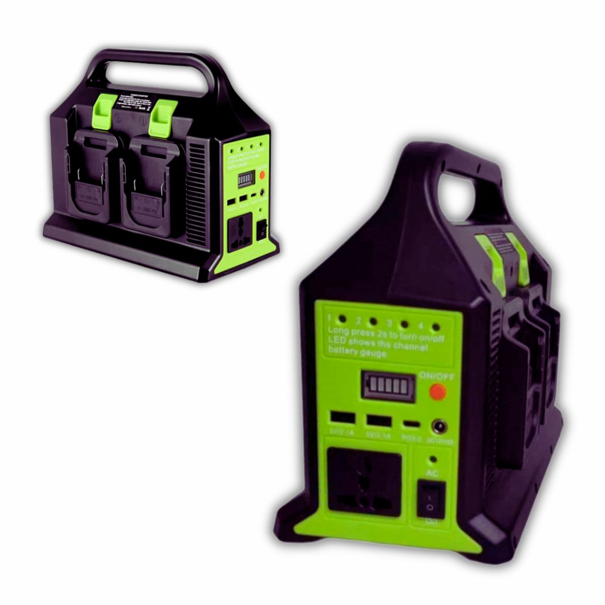 Інвертор (перетворювач напруги) UIN2 300W: 12V (LXT 18V) на 220V, USB-C PD, LED-ліхтар