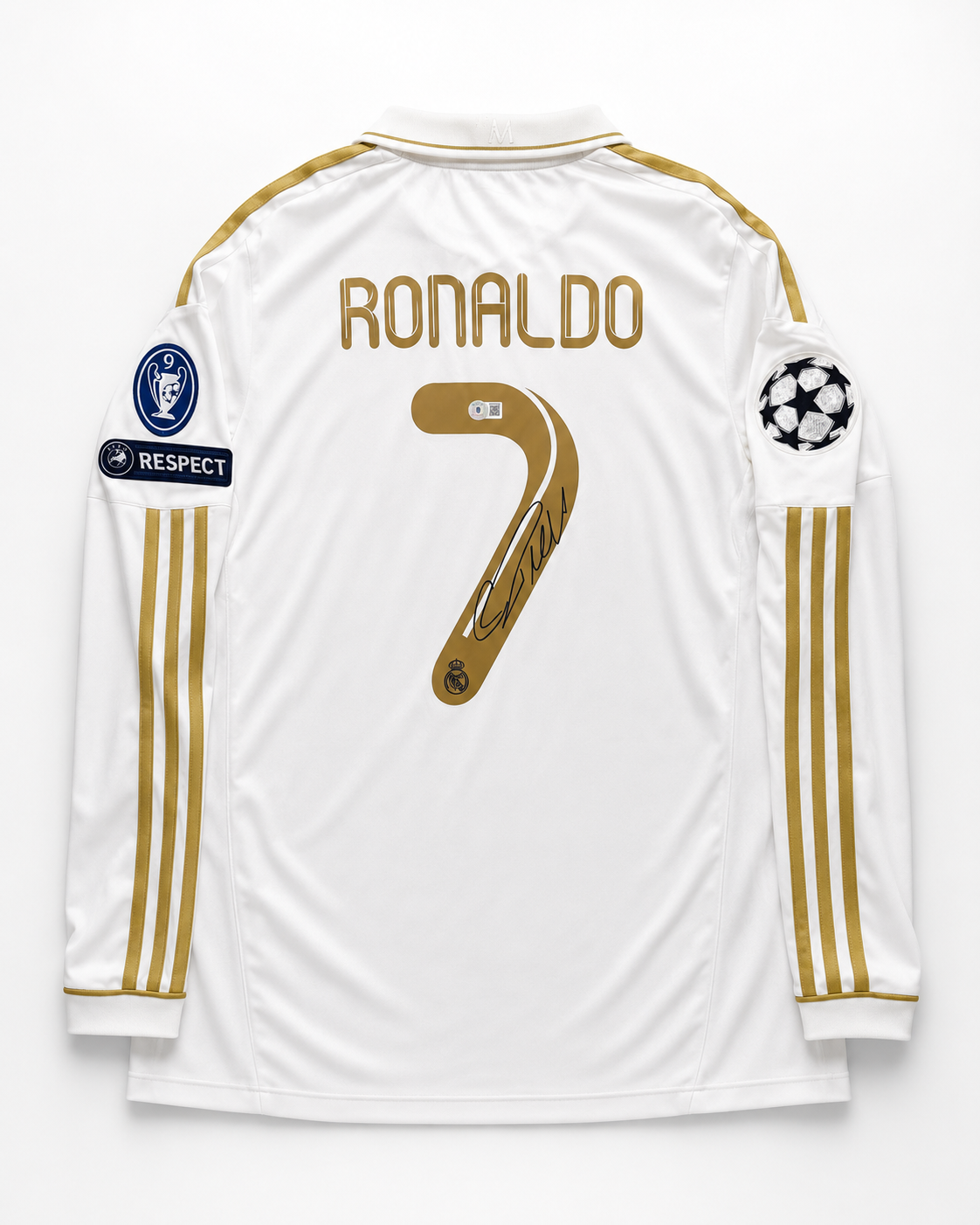 CRISTIANO RONALDO REAL MADRID MANGA LARGA CERTIFICADO BECKETT