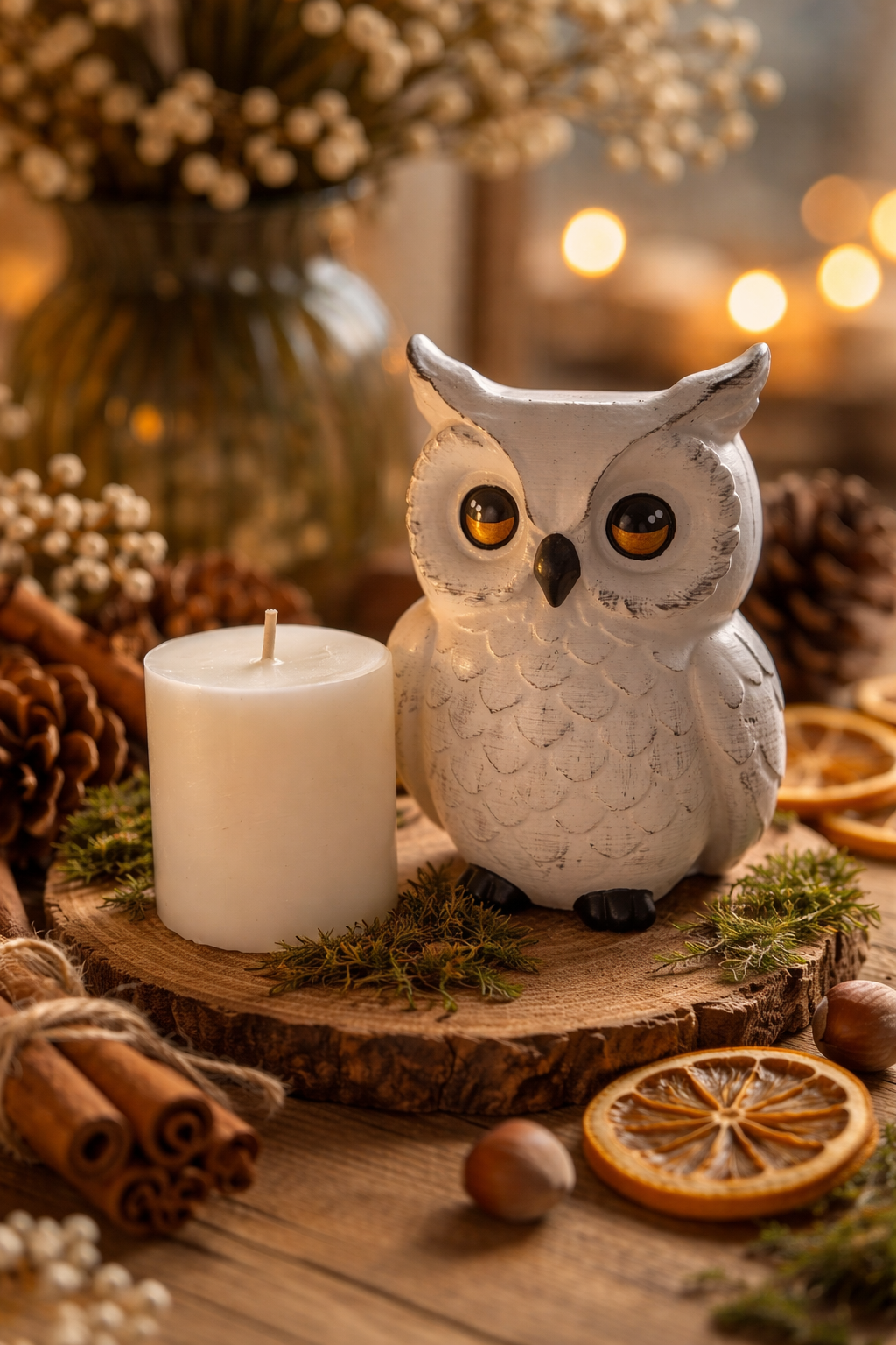 Свічка «Біла сова»