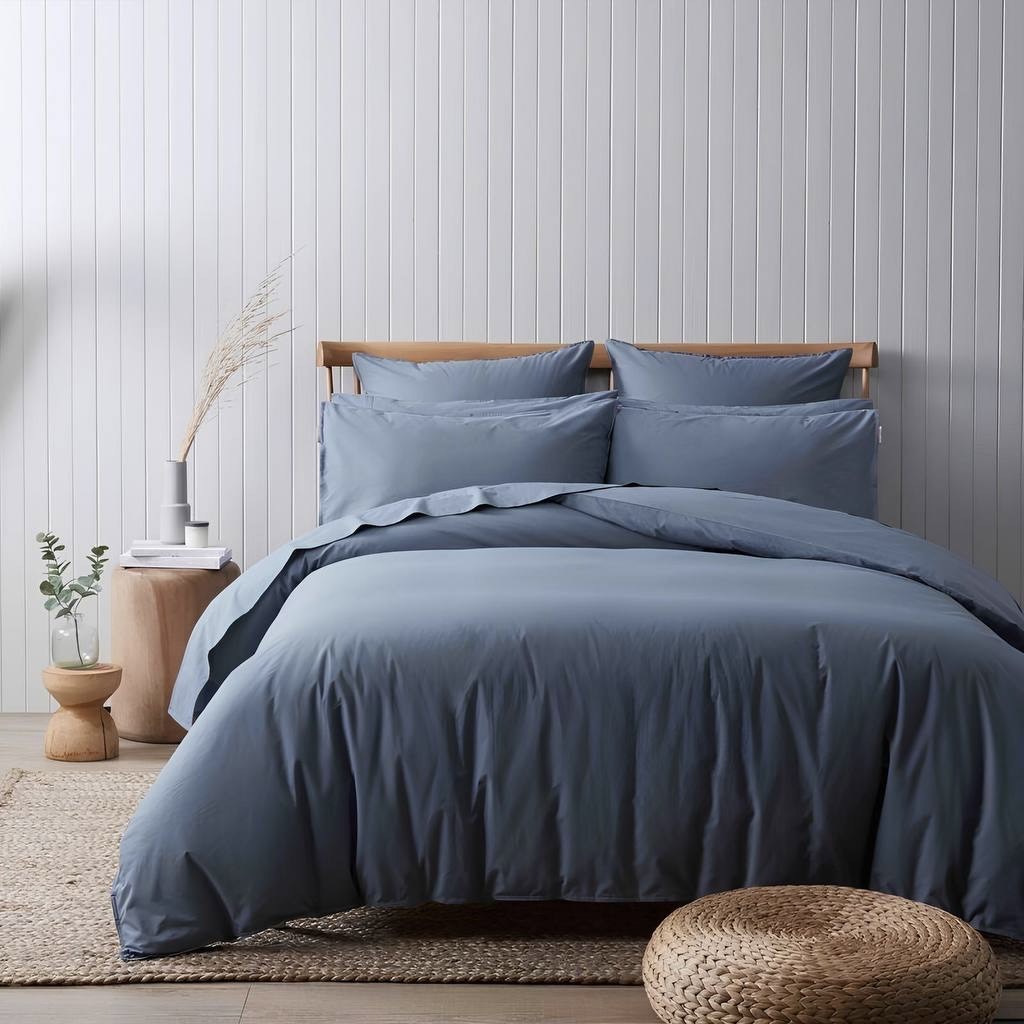 Постільна білизна з ранфорсу, колір Джинс