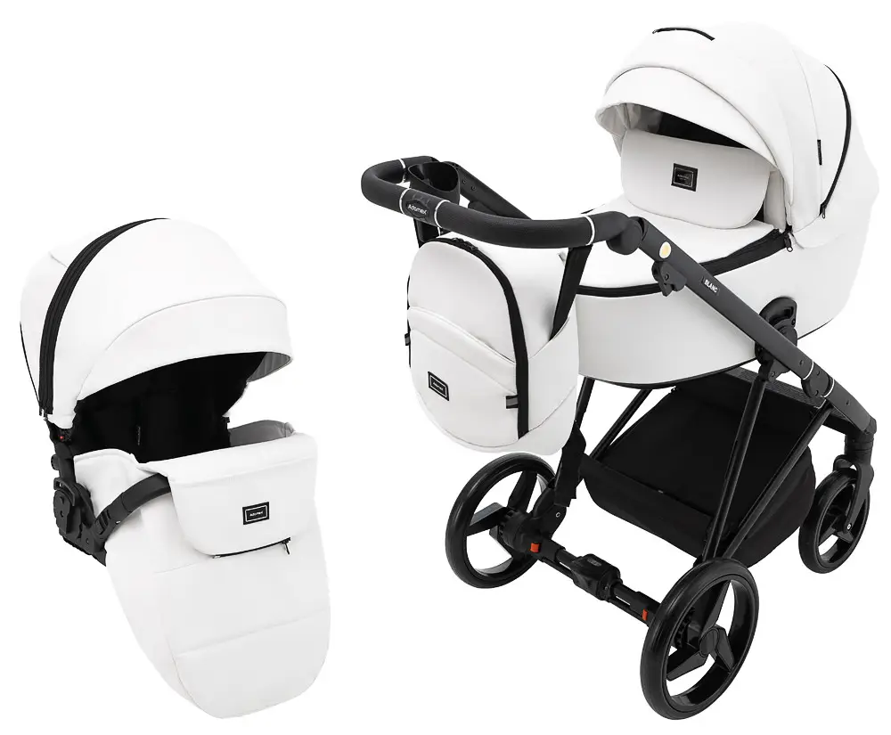 Коляска 2 в 1 Adamex Blanc Eco SA-1 білий