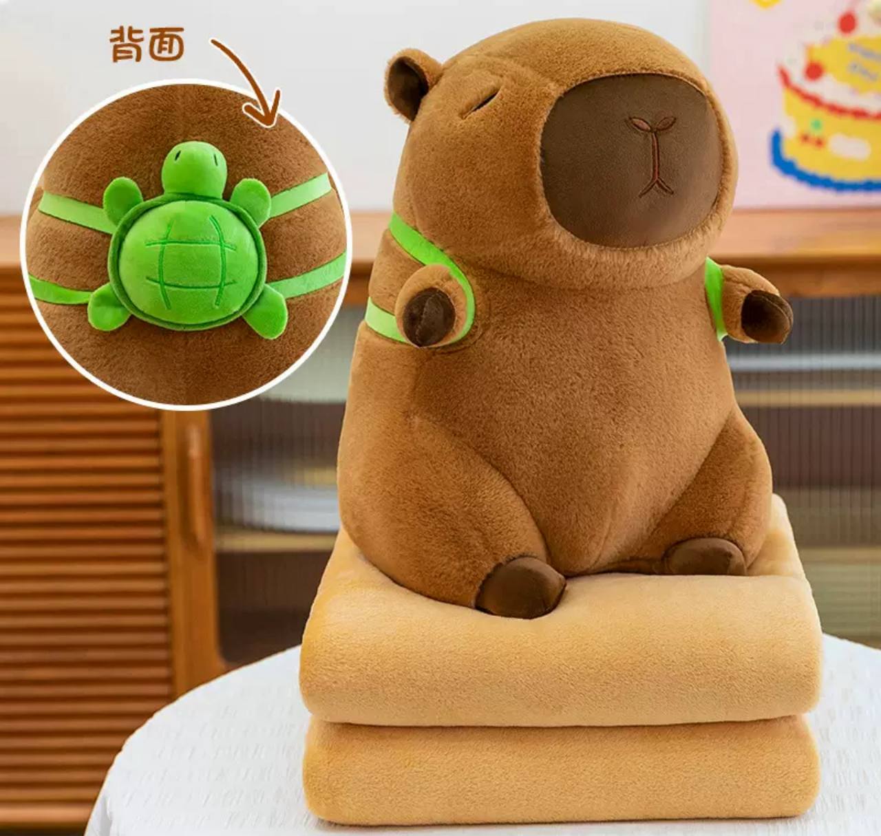 Іграшка з пледом Капібара з черепашкою