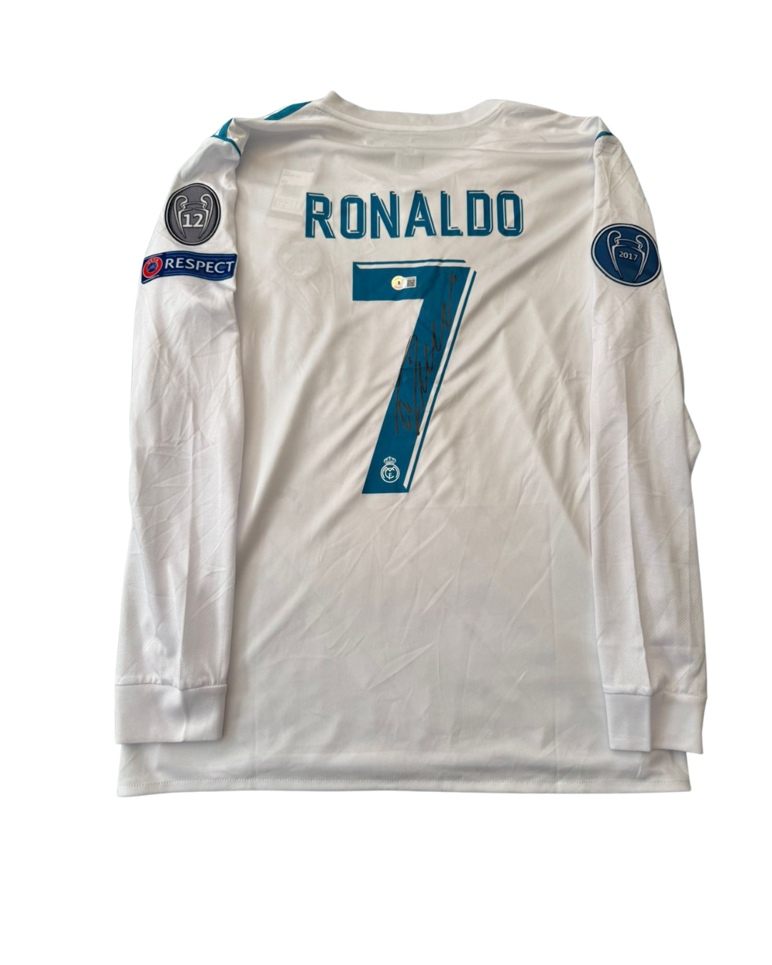 JERSEY CRISTIANO RONALDO MANGA LARGA SIGNED CERTIFICADO BECKETT