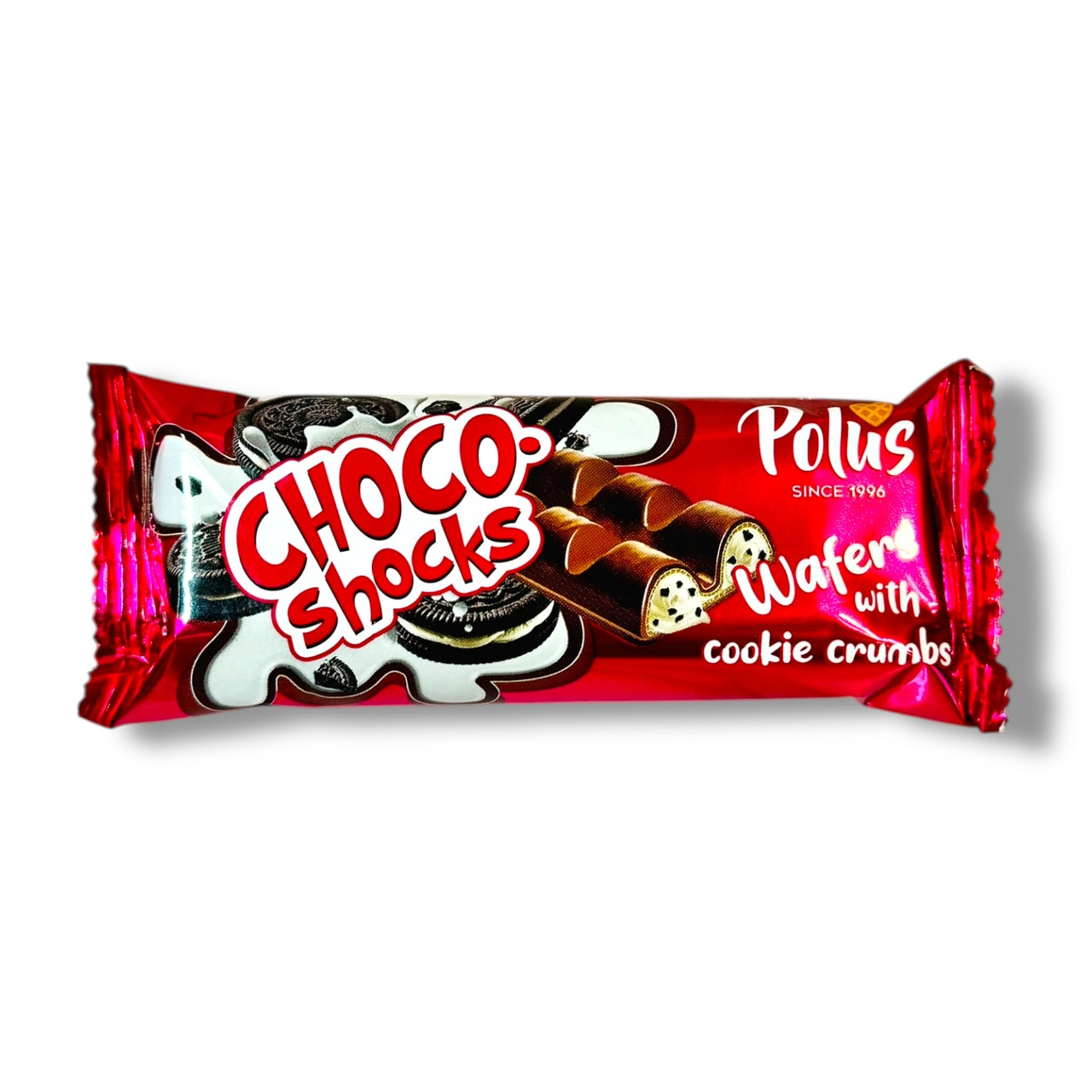 Вафлі Choco-Shocks з крихтою печива 45 г Полюс