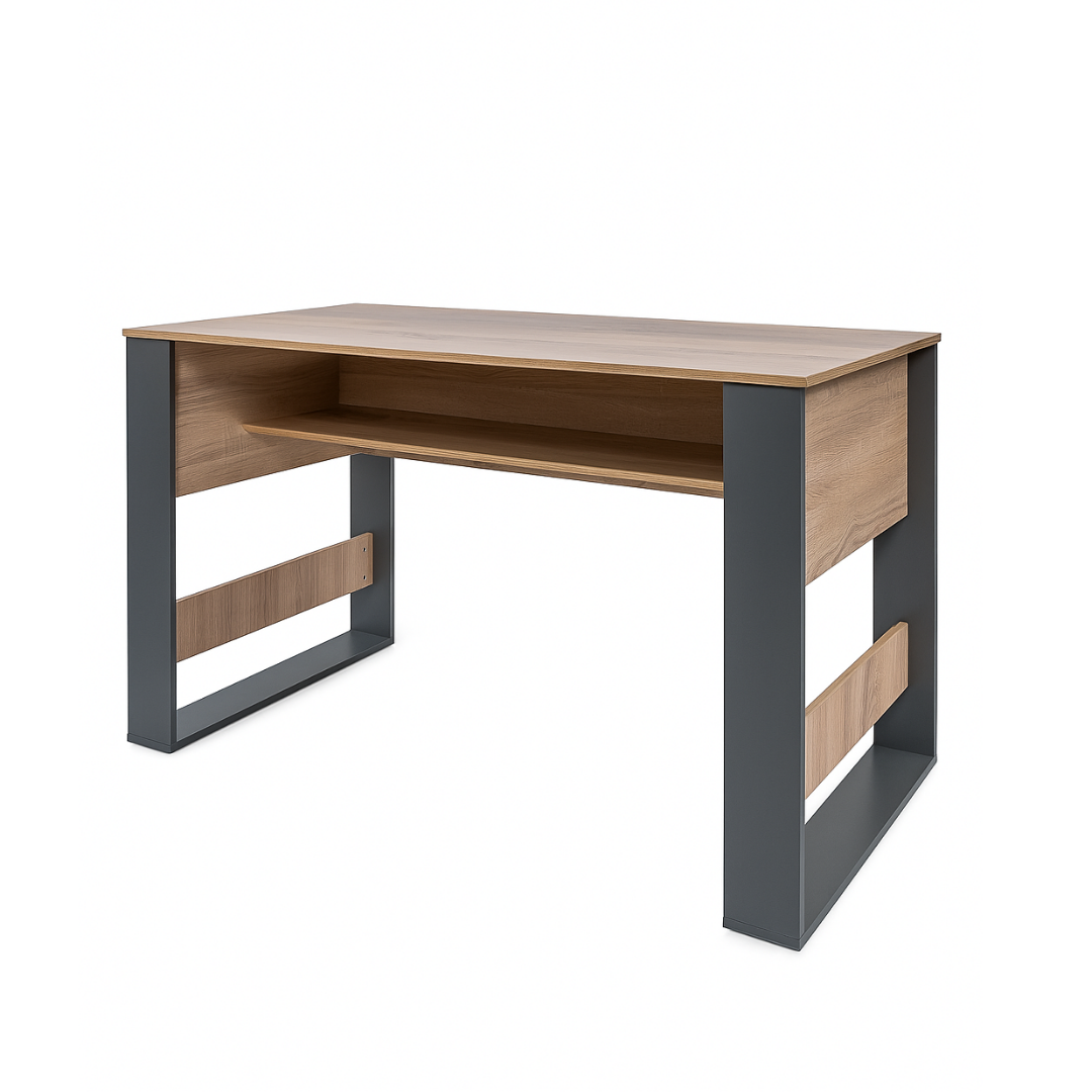 Офісний стіл з полицею для зберігання