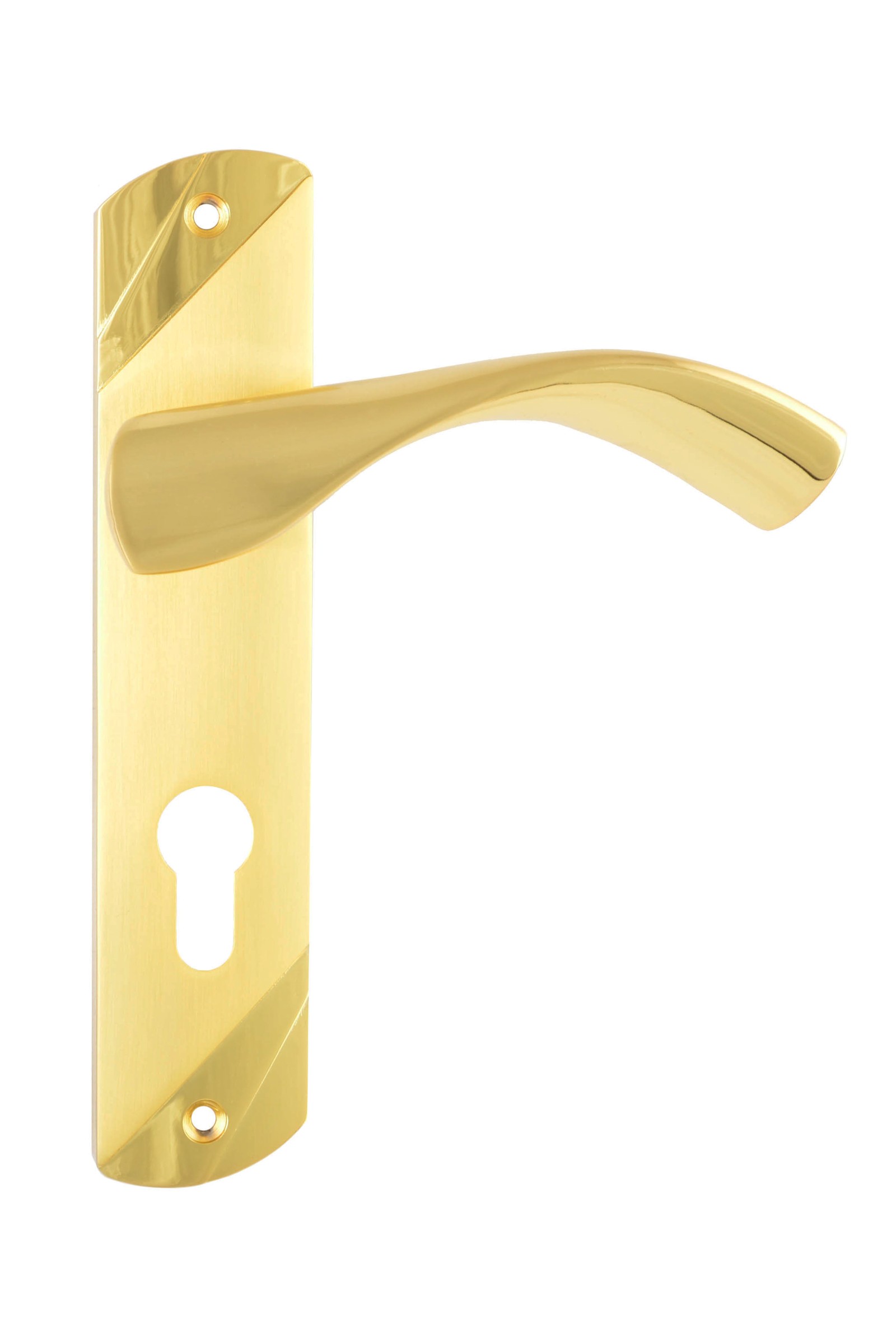 Дверна ручка на планці під ключ (62 мм) SIBA Siena, золота
