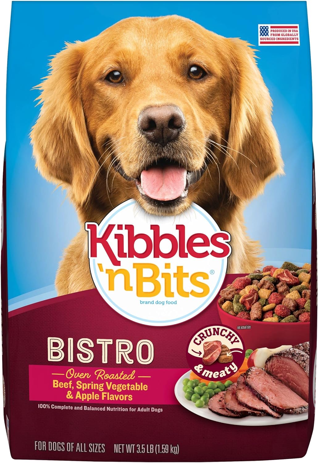 Kibbles 'N Bits Bistro Oven Roasted Beef Flavor Dry Dog Food