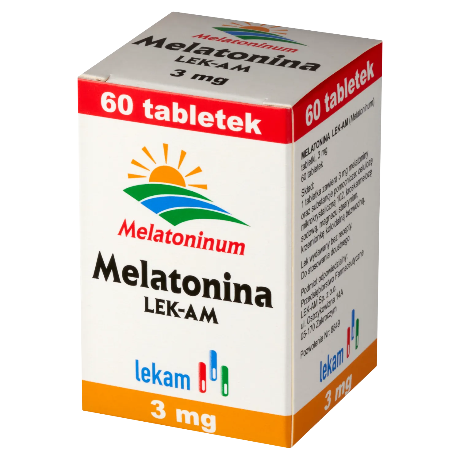 Мелатонін LEK-AM 3 мг - 60 таблеток