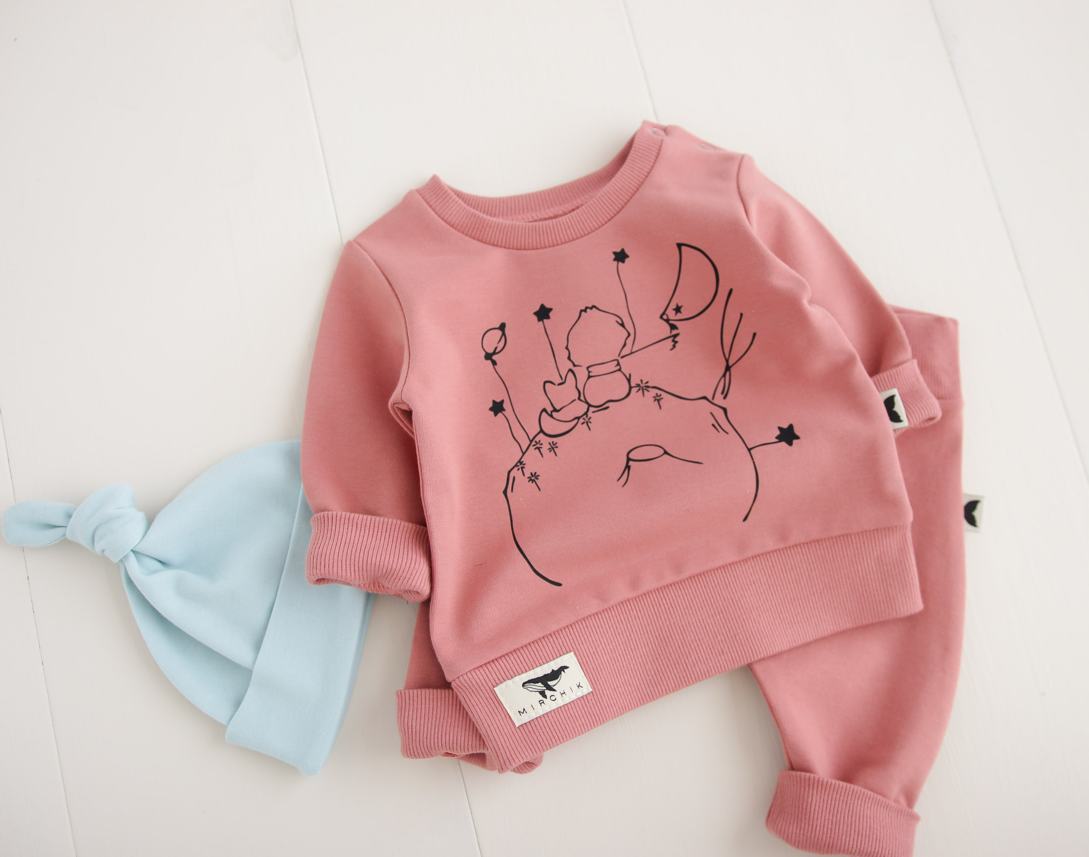 Костюмчик Маленький Принц з лисичкою, рожевий, для дівчинки