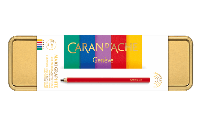 Набір із 5 кольорових олівців MAXI Graphite HB COLOUR TREASURE – лімітований випуск