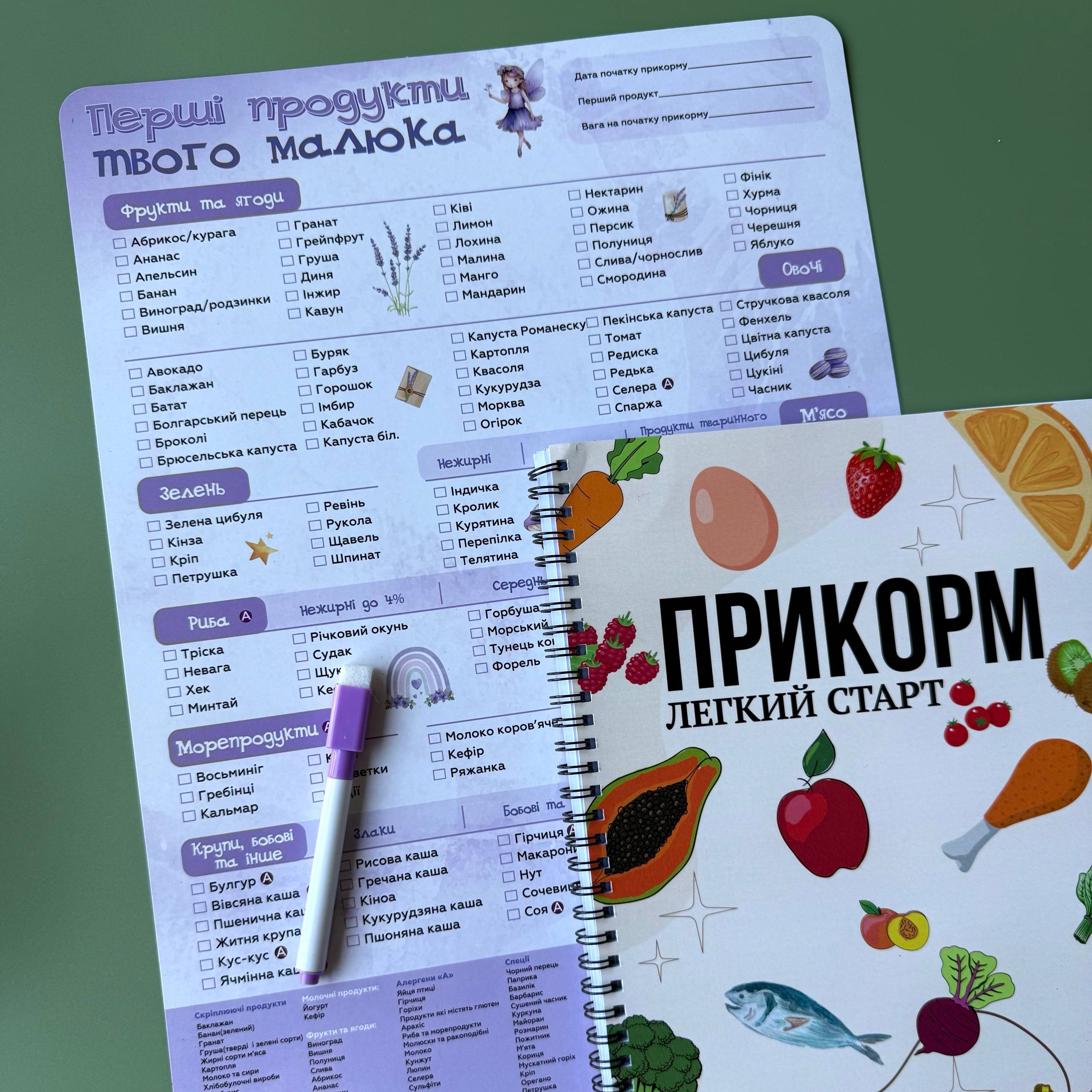 Посібник для прикорму BLW + магнітний планер прикорму малюка Феї