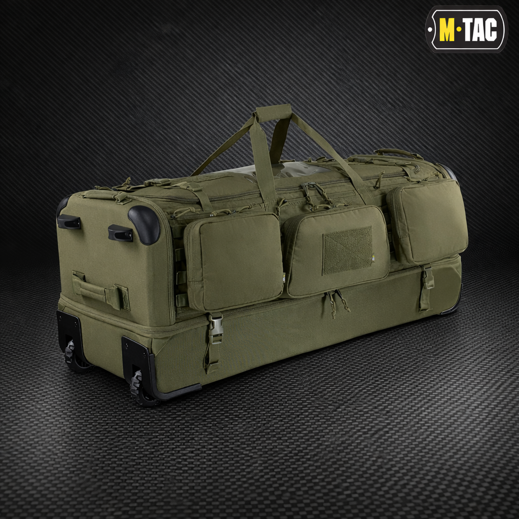 Велика транспортна сумка для спорядження та одягу "M-TAC 185 OLIVE"  від українського бренду "M-TAC".