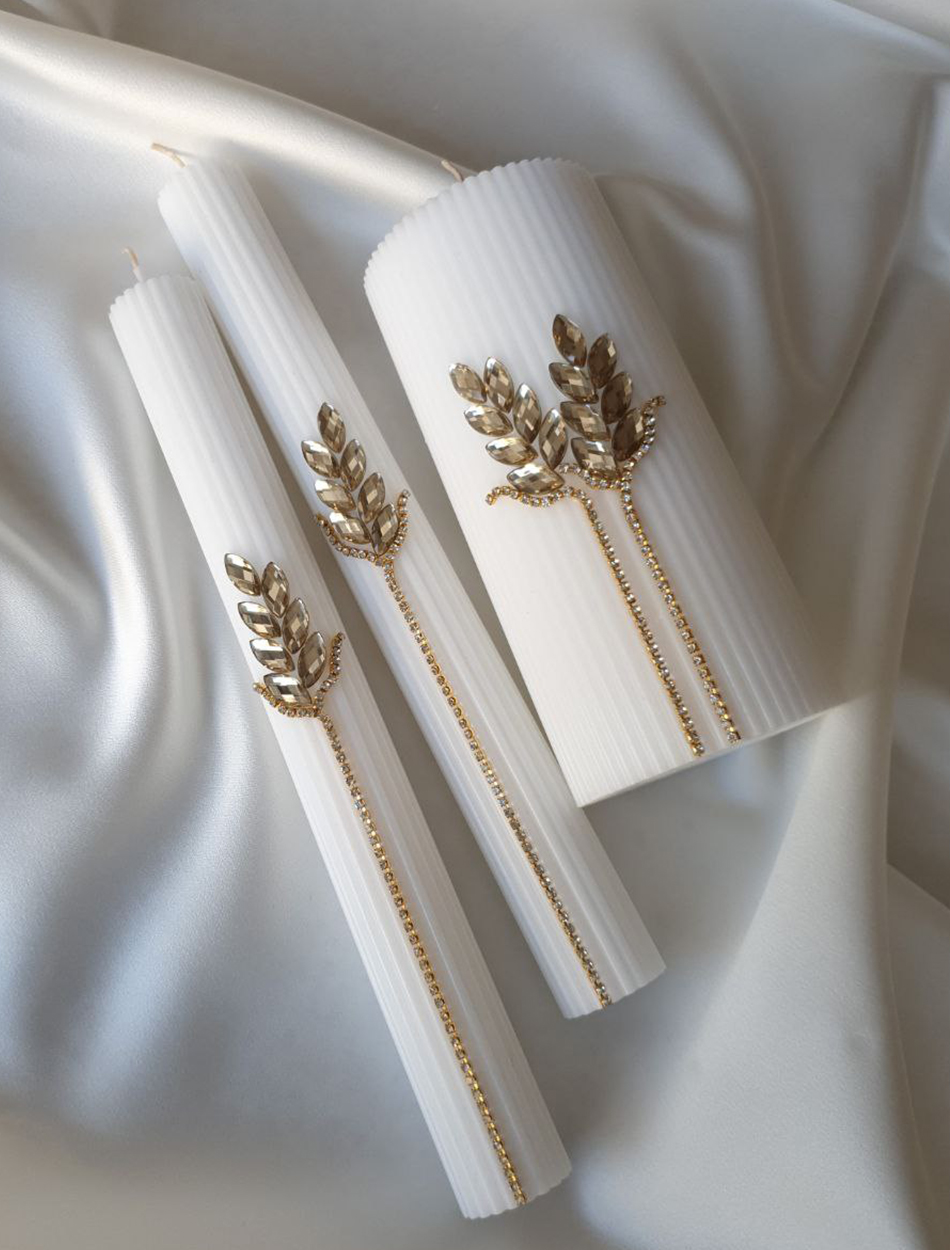 Сімейне вогнище зі стразами колосок