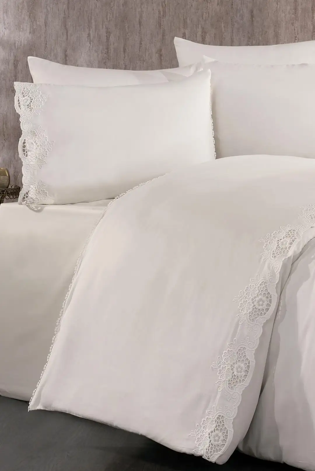 Комплект постільної білизни сатин делюкс ніжне мереживо Puerta