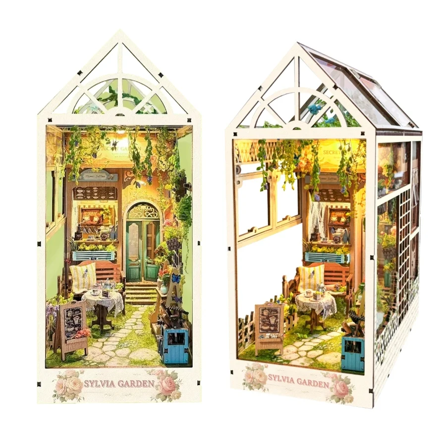 БукНук Sylvia Garden DIY Book Nook Kit Набір "зроби сам" для книжкового куточка 3D пазли Дерев'яний конструктор